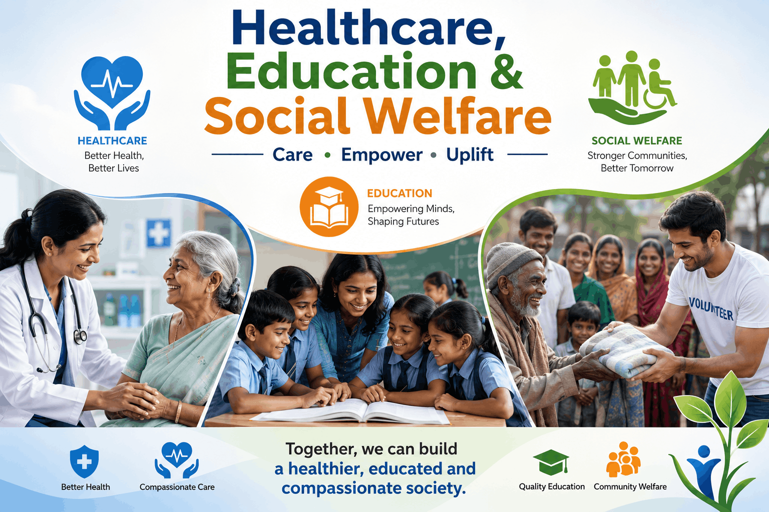 Healthcare, Education & Social Welfare